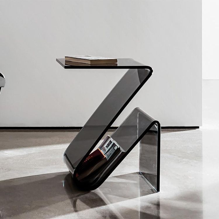 Z-Shaped Acrylic Side Table